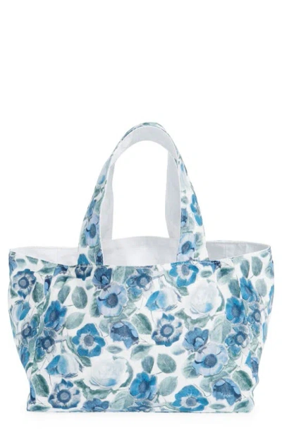 Coming Of Age X  Mini Heidi Rose Print Reversible Tote In Heidi Rose Blue