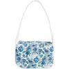 Coming Of Age X  Heidi Rose Print Baguette Shoulder Bag In Heidi Rose Blue/white