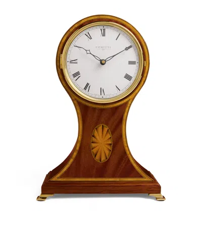 Comitti Mahogany Regency Balloon Mantle Clock In Brown