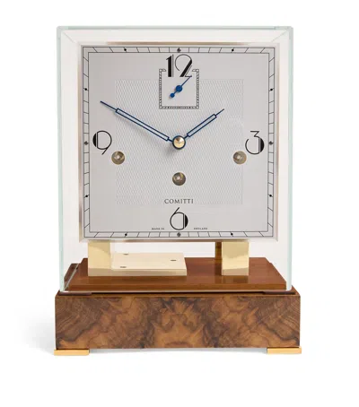 Comitti Walnut The Stratford Mantle Clock In Brown