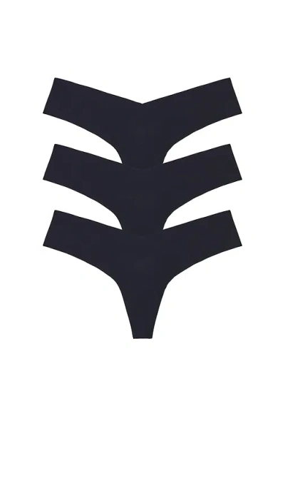 Commando 3 Pack Classic Thong In Black