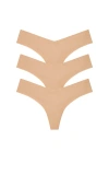 Commando 3 Pack Classic Thong In Brown
