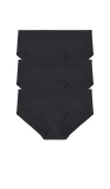 Commando 3 Pack Cotton Bikini In Black