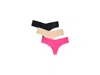 Commando 3 Pack Invisible Rib Thongs In Multi