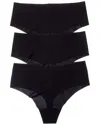 Commando ® 3pk Mid-rise Thong In Black
