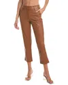 Commando Faux Leather Crop Flare Leggings In Cocoa In Brown