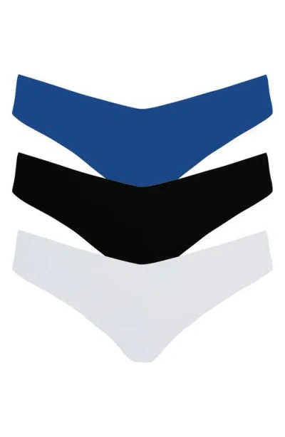 Commando Assorted 3-pack Classic Microfiber Thongs In Multi