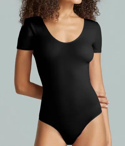 Commando Ballet Body Cap Sleeve Bodysuit In Black
