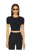 Commando Ballet Body Cropped Crewneck Tee In 黑色