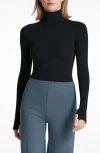 Commando Butter Turtleneck Bodysuit Black In Black