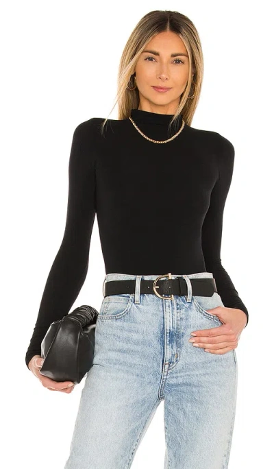 Commando Ballet Body Mockneck Bodysuit In Black