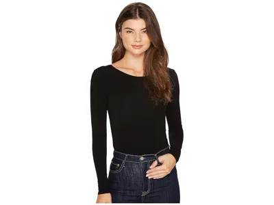 Commando Ballet Body Scoop-back Bodysuit Kt022 In Black