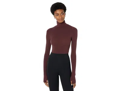 Commando Ballet Body Turtleneck Bodysuit In Brown