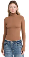 Commando Ballet Body Turtleneck Long Sleeve Cocoa In Cocoa