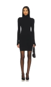 Commando Ballet Body Turtleneck Mini Dress In Black