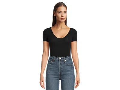 Commando Ballet Cap Sleeve Bodysuit In Black