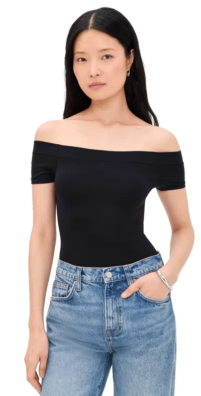 Commando Ballet Cap Sleeve Bodysuit Black