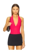 Commando Ballet Deep Plunge Bodysuit In Fuchsia