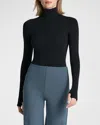 Commando Ballet Long-sleeve Turtleneck Bodysuit In Black