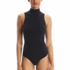 Commando Ballet Mockneck Sleeveless Bodysuit In Black In Black