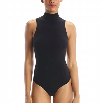 Commando Ballet Mockneck Sleeveless Bodysuit In Black