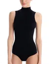 Commando Ballet Mockneck Sleeveless Thong Bodysuit In Black