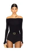 Commando Ballet Off-shoulder Bodysuit In Black