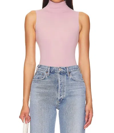 Commando Ballet Sleeveless Mockneck Bodysuit In Mauve In Multi