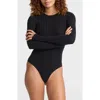 Commando Ballet Thumbhole Cuff Bodysuit In Black