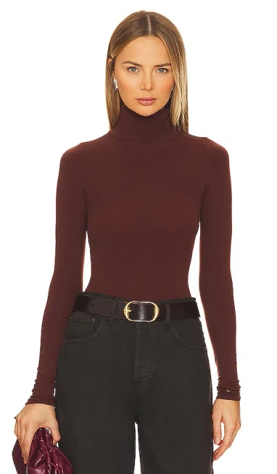 Commando Ballet Turtleneck Bodysuit In Copper