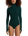 Commando Ballet Turtleneck Bodysuit In Juniper