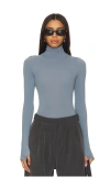 Commando Ballet Turtleneck Bodysuit In Slate