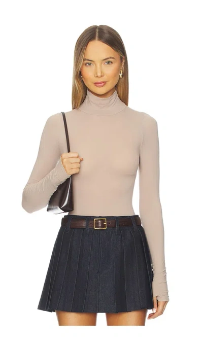 Commando Ballet Turtleneck Bodysuit With Thumbholes In Pink