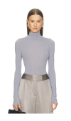 Commando Ballet Turtleneck Bodysuit With Thumbholes In Purple