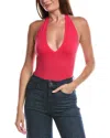 Commando Bb Deep Plunge Halter Bodysuit In Pink
