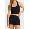 Commando Better Than Basic Racerback Crop Rib Tank In Black