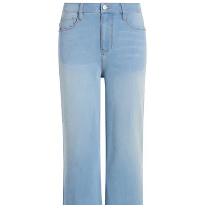 Commando Blue High-rise Cropped Wide Leg In Washed Indigo