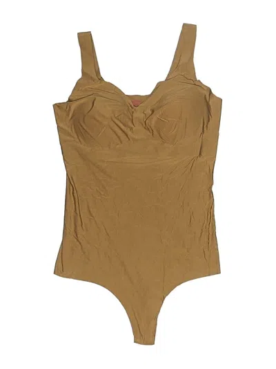 Pre-owned Commando Bodysuit In Tan