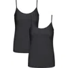 Commando Butter Assorted 2-pack Camisoles In Black/black