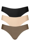 Commando Butter Assorted 3-pack Thongs In Multi