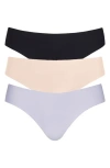 Commando Butter Assorted 3-pack Thongs In Animal Print