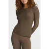 Commando Butter Crewneck Long Sleeve Top In Brown