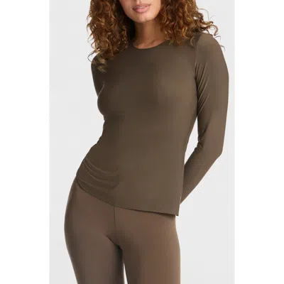 Commando Butter Crewneck Long Sleeve Top In Brown
