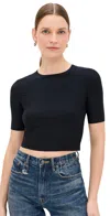 Commando Butter Cropped Tee Black In Black