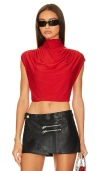Commando Butter Draped Crop Top In Red