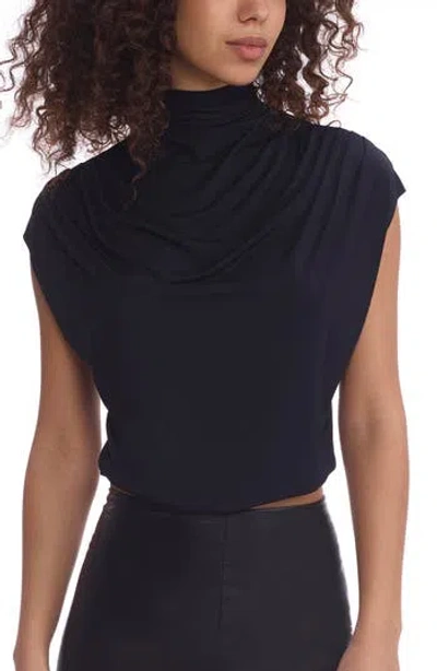 COMMANDO COMMANDO BUTTER DRAPED FUNNEL NECK CROP TOP