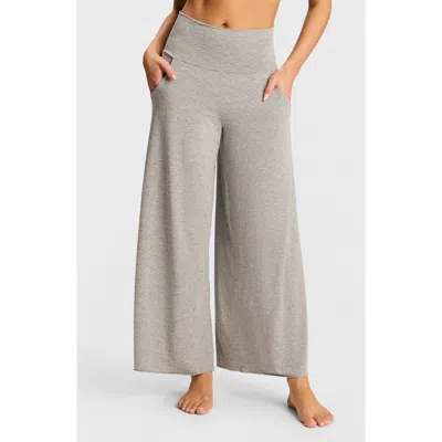 Commando Butter High Waist Wide Leg Lounge Pants In Gray