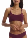 Commando Butter + Lace Racerback Bralette In Pinot In Red