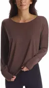 COMMANDO BUTTER LONG SLEEVE OVERSIZED TEE IN SEAL
