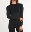 Commando Butter Long Sleeve Top In Black In Black